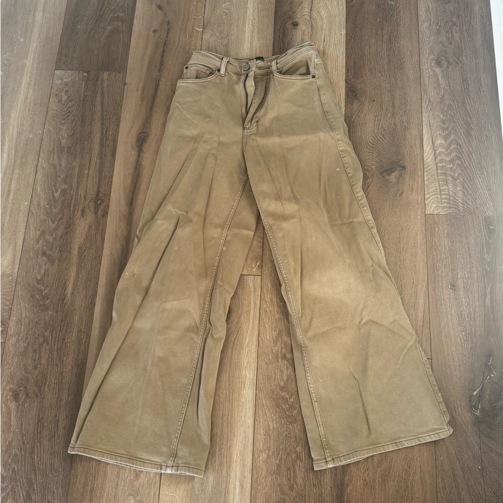 BDG wide leg tan jeans